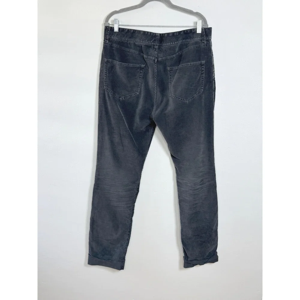 James Perse Corduroy Pants Mens 33 Grey Casual Slim Fit Stretch Preppy Casual